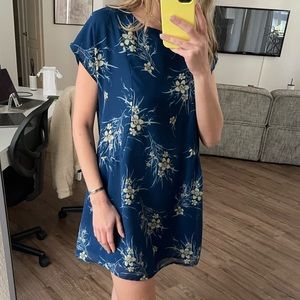 Blue Floral Mini Dress